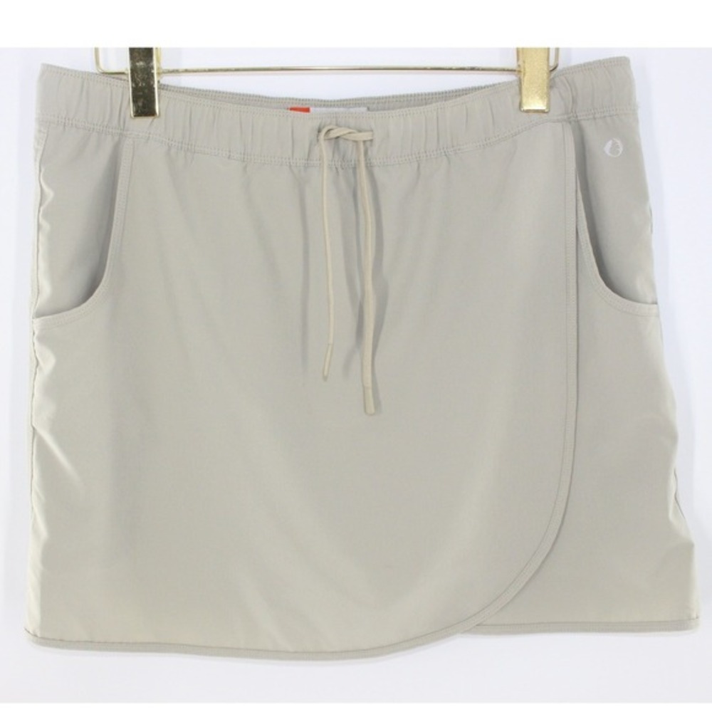 The American Outdoorsman Skort Wrap Front Drawstring XL Khaki Tan